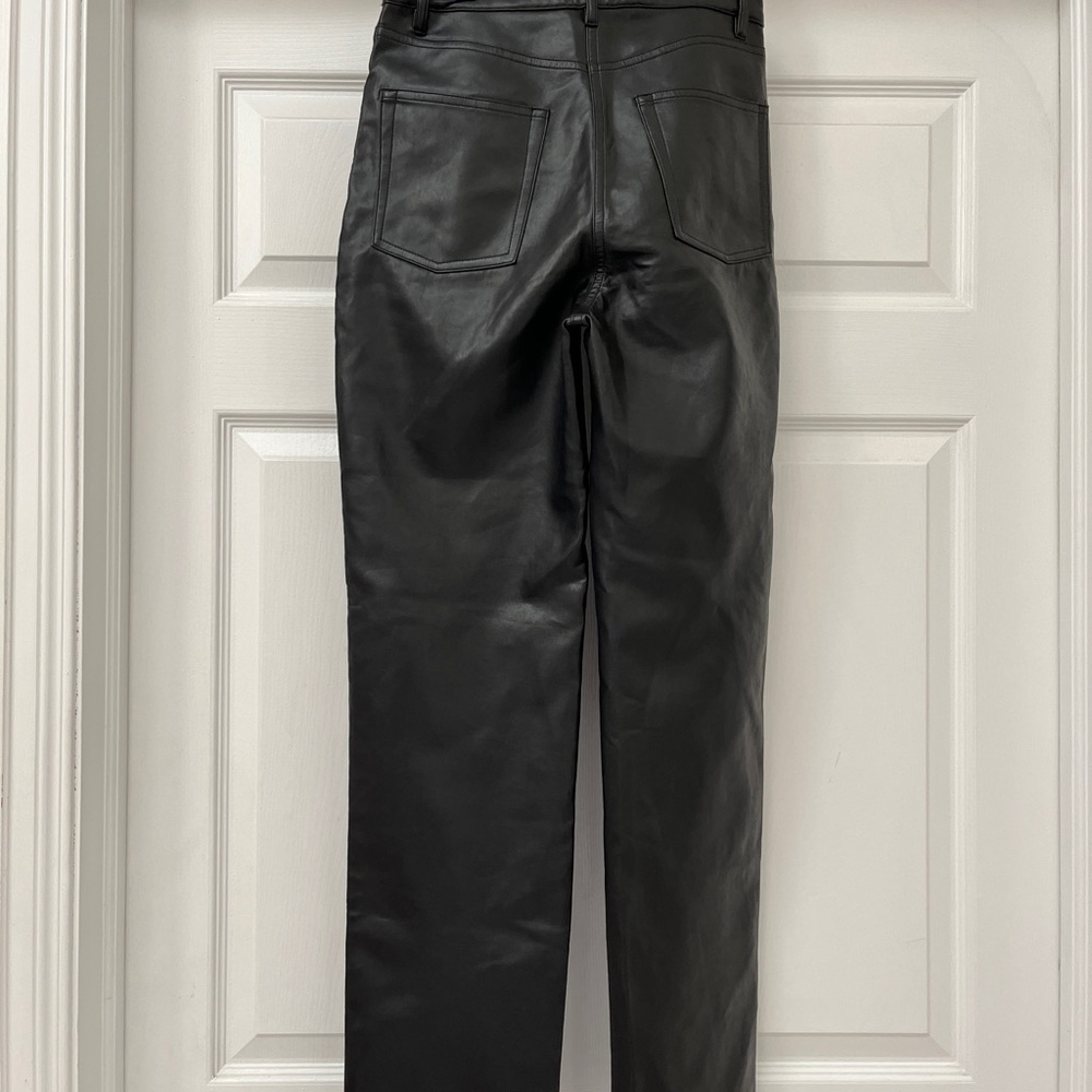 Wilfred faux leather ladies small Black Pants - Picture 3 of 9